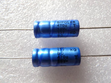 2x BC Components 137 Condensateur Électrolytique Axial Bipolaire 470µF 16V 105°C