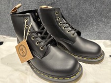 Doc Martens 101 Vegan 6 Eye Black Boot, Brand New, Men’s Size 7, Women Size 8