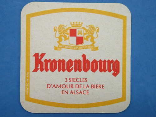 Beer coaster kronenbourg - beer,