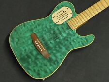 Godin Acousticaster 6 Used 1995 Figured Maple body Green w/Gig case