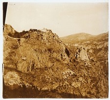 Gourdon 1925 Montagne France Photo Stereo PL58L2n Plaque de verre 
