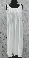 SoieRose Victorian White Cotton Nightgown – SR-1185 – Sleeveless Strappy Vintage
