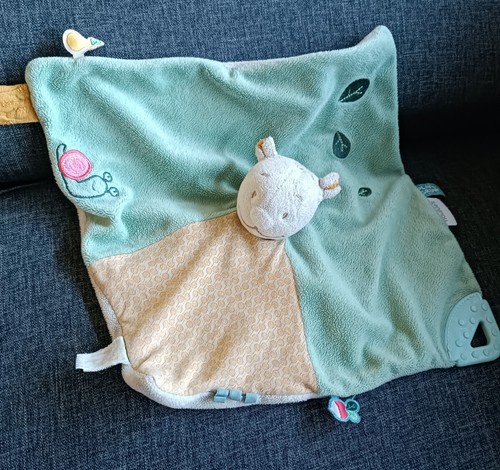 1102 doudou plat ours - plat, vert