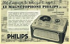 Advertising 109 1960 Philips Tape Recorder 2 Speakers 3 Speed