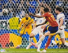 Spain Lamine Yamal Signed 11x14 Photo Euro Winning Goal BAS Beckett Witnessed