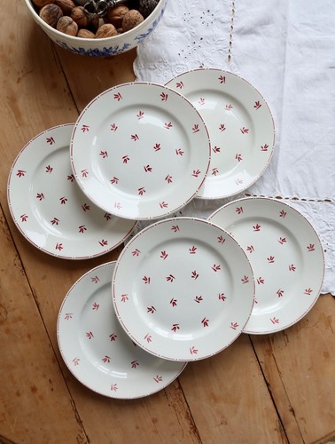Assiettes plates vintage - 6,