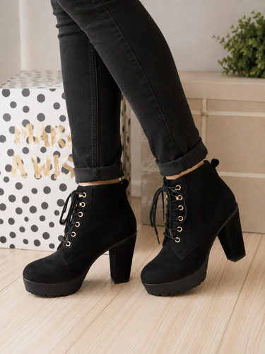 Bottines lacet talon - , kiabi