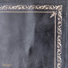 Black Calf Leather Insert For Desks Writing Tables and Bureaus Gold Tooling