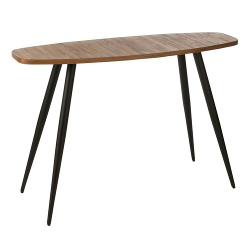 Console ovale bois teck - ovale, en