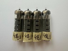 EL84 = 6P14P = 6BQ5 Telam Polam Closely Matched QUAD SLIGHTLY USED Strong 48mA