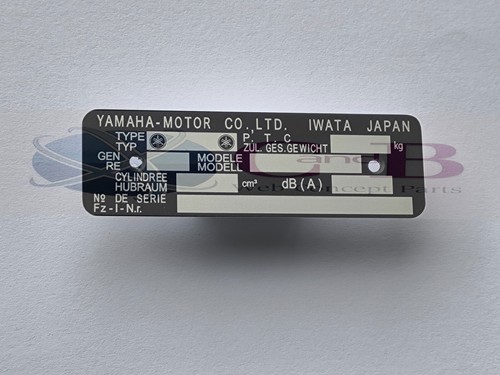 Plaque constructeur yamaha - constructeur,