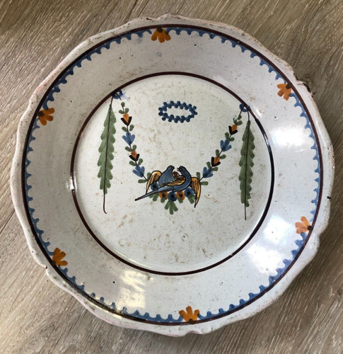 Ancienne assiette faience - ancienne,