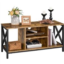 Meuble TV pour Téléviseur Jusqu’à 45Pouces Support TV en Bois Métal Industriel 