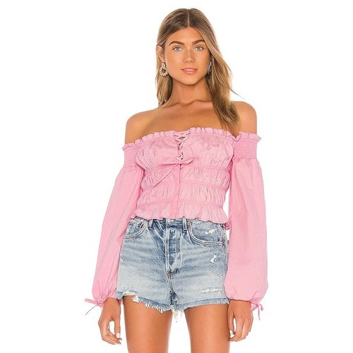Majorelle pink off shoulder - pink,