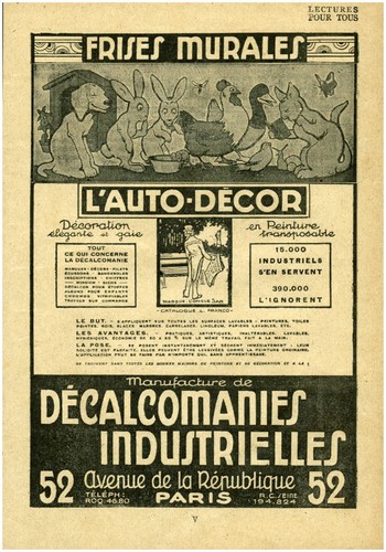 Publicité ancienne frises
