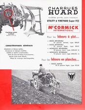▬►Prospectus Original de 1955 CHARRUE PORTÉE HUARD  Tracteur McCORMICK TRAKTOR