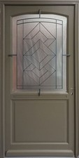 Porte D'entrée Bois Vitrée