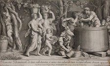 Vigne Et Vinification Gravure En Cuivre De Frezza 1728
