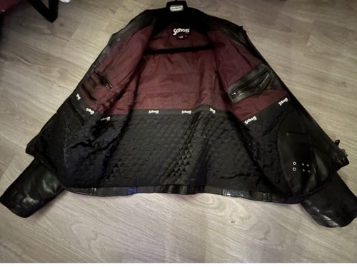 Blouson cuir schott nyc noir - cuir,