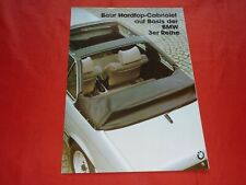 BMW 3 Series E21 Baur top convertible TC1 brochure brochure brochure leaflet from 1981