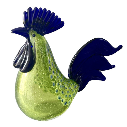 Coq verre soufflé - soufflé, vintage