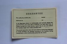 GENUINE Curta calculator rechenmaschine calculatrice Guarantee Card