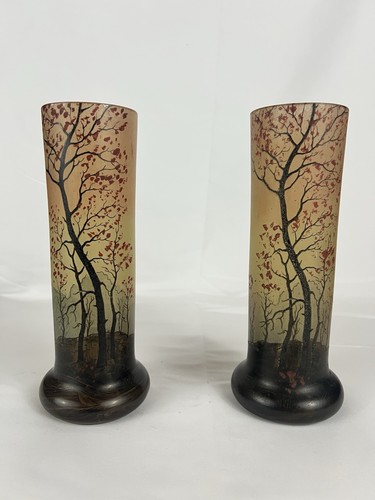 Paire vases décor - de,