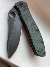 CUSTOM Spyderco “Robin Hood” Gayle Bradley -  Textured Etched M4, CF Dyed Scales