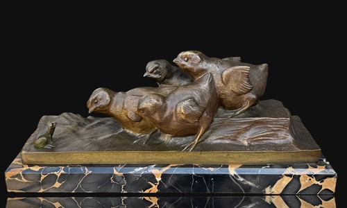 Bronze art deco sur marbre - deco,