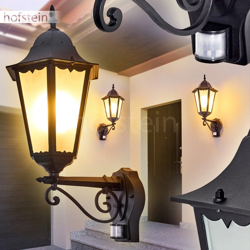 Schwarze außen wand leuchten - außen,