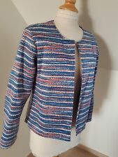 Petite Veste Légère,  Printemps,  été,  Bleu Jeans et  Corail. T 40/42.