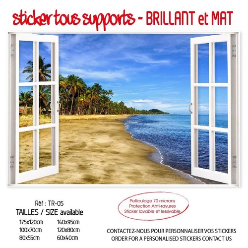 Sticker trompe oeil fenetre - sticker,