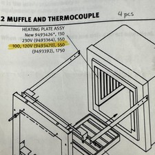 2x Dentsply-Ney Vulcan Furnace , 1750 Heating Plate Assy. 240V 9493392