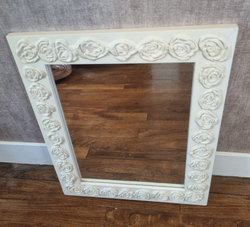 Miroir baroque vintage blanc - baroque,