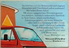 VOLKSWAGEN CARAVAN ACCESSORIES WOHNMOBIL HOBBY SHOP Sales Brochure c1983 GERMAN