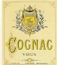  Etiquette neuve COGNAC  VIEUX