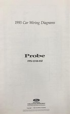 1993 Ford Probe Factory Foldout Wiring Diagram Electrical Schematic Original 93