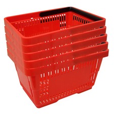 GERSO 5 corbeille de vente en plastique avec anse 20 litres 40cm gerbable rouge
