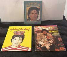 MICHAEL JACKSON, LOT OF 3, BOOK, COLORING BOOK, MAGAZINE, 1984, 1985!