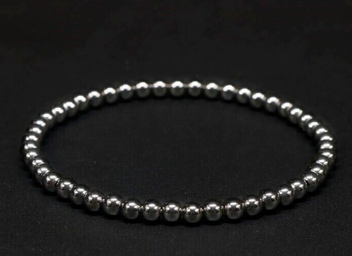 Bracelet perles hématite - bracelet,