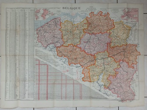 Carte routière belgique - routière,