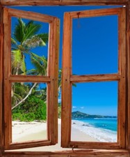 Sticker trompe l'oeil fenêtre