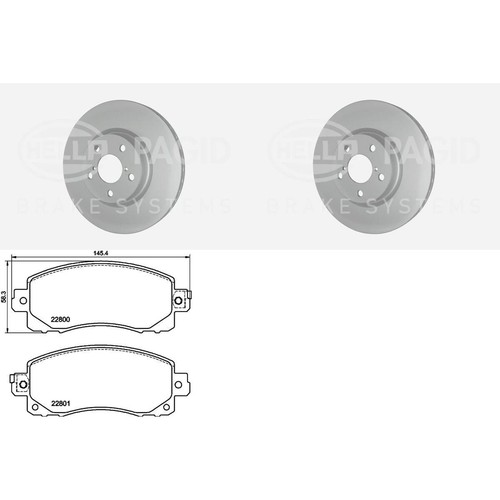 Hella kit disques frein - hella,