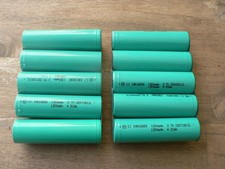 Batterie 3.7v li-ion 18650 1300mah, 10 pieces