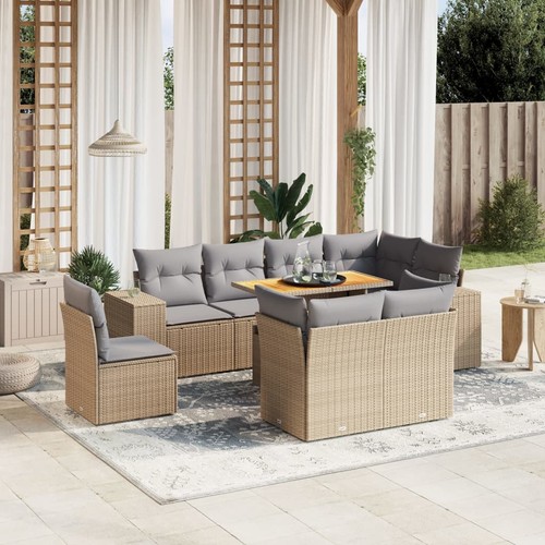 Salon jardin avec coussins - salon,