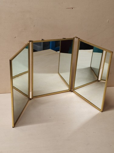 Ancien miroir triptyque - ancien, 19