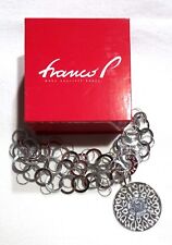 Franco PIANEGONDA bracciale catena maglia argento pendente love silver bracelet