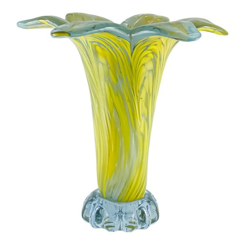 Vase verre murano jaune - de,