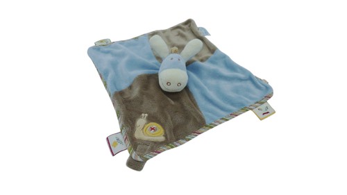 Doudou âne paco plat attache - paco,