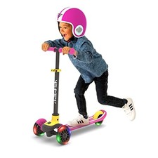 CHILLAFISH SCOTTI GLOW 3-WHEEL LEAN-TO-STEER SCOOTER WITH LIGHT-UP WHEELS - PINK